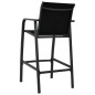 vidaXL Garten-Barstühle 4 Stk. Schwarz Textilene vidaXL Garten-Barstühle 4 Stk. Schwarz Textilene