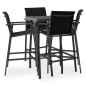 vidaXL 5-tlg. Gartenbar-Set Schwarz vidaXL 5-tlg. Gartenbar-Set Schwarz
