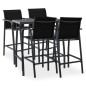 vidaXL 5-tlg. Gartenbar-Set Schwarz vidaXL 5-tlg. Gartenbar-Set Schwarz