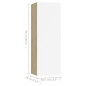 vidaXL TV-Schränke 4 Stk. Weiß Sonoma-Eiche 30,5x30x90cm Holzwerkstoff vidaXL TV-Schränke 4 Stk. Weiß Sonoma-Eiche 30,5x30x90cm Holzwerkstoff