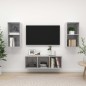 vidaXL 3-tlg. TV-Schrank-Set Betongrau Holzwerkstoff vidaXL 3-tlg. TV-Schrank-Set Betongrau Holzwerkstoff