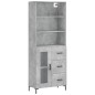 Highboard Betongrau 69,5x34x180 cm Holzwerkstoff Highboard Betongrau 69,5x34x180 cm Holzwerkstoff