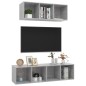 vidaXL 2-tlg. TV-Schrank-Set Betongrau Holzwerkstoff vidaXL 2-tlg. TV-Schrank-Set Betongrau Holzwerkstoff