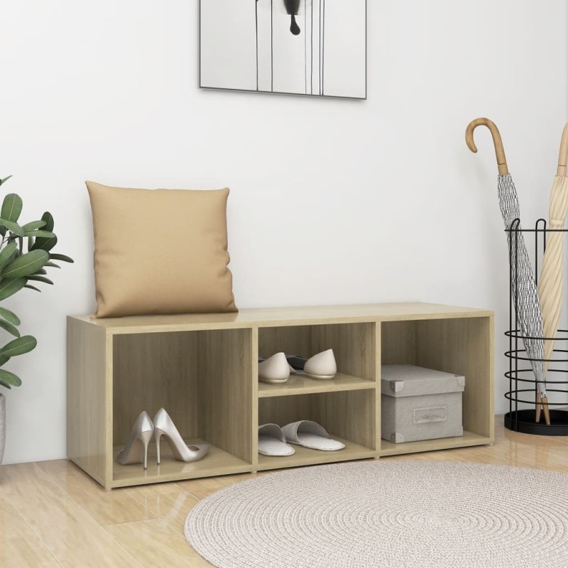 vidaXL Schuhbank Sonoma-Eiche 105x35x35 cm Holzwerkstoff vidaXL Schuhbank Sonoma-Eiche 105x35x35 cm Holzwerkstoff