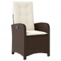 vidaXL 5-tlg. Garten-Essgruppe mit Kissen Braun Poly Rattan vidaXL 5-tlg. Garten-Essgruppe mit Kissen Braun Poly Rattan