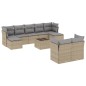 vidaXL 10-tlg. Garten-Sofagarnitur mit Kissen Beige Poly Rattan vidaXL 10-tlg. Garten-Sofagarnitur mit Kissen Beige Poly Rattan