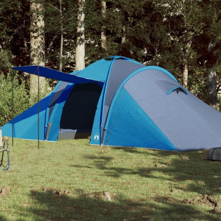 vidaXL Kuppel-Familienzelt 6 Personen Blau Wasserdicht