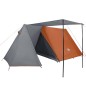 vidaXL Campingzelt 3 Personen Grau und Orange Wasserfest vidaXL Campingzelt 3 Personen Grau und Orange Wasserfest