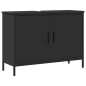 vidaXL Waschbeckenunterschrank Schwarz 80x30x60 cm Holzwerkstoff vidaXL Waschbeckenunterschrank Schwarz 80x30x60 cm Holzwerkstoff