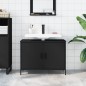 vidaXL Waschbeckenunterschrank Schwarz 80x30x60 cm Holzwerkstoff vidaXL Waschbeckenunterschrank Schwarz 80x30x60 cm Holzwerkstoff