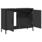 vidaXL Waschbeckenunterschrank Schwarz 80x30x60 cm Holzwerkstoff vidaXL Waschbeckenunterschrank Schwarz 80x30x60 cm Holzwerkstoff