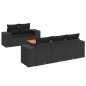 vidaXL 6-tlg. Garten-Sofagarnitur mit Kissen Schwarz Poly Rattan vidaXL 6-tlg. Garten-Sofagarnitur mit Kissen Schwarz Poly Rattan