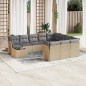 vidaXL 11-tlg. Garten-Sofagarnitur mit Kissen Beige Poly Rattan vidaXL 11-tlg. Garten-Sofagarnitur mit Kissen Beige Poly Rattan
