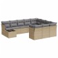 vidaXL 11-tlg. Garten-Sofagarnitur mit Kissen Beige Poly Rattan vidaXL 11-tlg. Garten-Sofagarnitur mit Kissen Beige Poly Rattan
