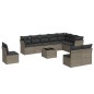 vidaXL 11-tlg. Garten-Sofagarnitur mit Kissen Grau Poly Rattan vidaXL 11-tlg. Garten-Sofagarnitur mit Kissen Grau Poly Rattan