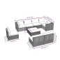 vidaXL 9-tlg. Garten-Lounge-Set mit Kissen Poly Rattan Braun vidaXL 9-tlg. Garten-Lounge-Set mit Kissen Poly Rattan Braun