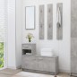 vidaXL Garderobenset Flur Betongrau 100x25x76,5 cm Holzwerkstoff vidaXL Garderobenset Flur Betongrau 100x25x76,5 cm Holzwerkstoff