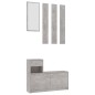 vidaXL Garderobenset Flur Betongrau 100x25x76,5 cm Holzwerkstoff vidaXL Garderobenset Flur Betongrau 100x25x76,5 cm Holzwerkstoff