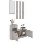 vidaXL Garderobenset Flur Betongrau 100x25x76,5 cm Holzwerkstoff vidaXL Garderobenset Flur Betongrau 100x25x76,5 cm Holzwerkstoff