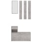 vidaXL Garderobenset Flur Betongrau 100x25x76,5 cm Holzwerkstoff vidaXL Garderobenset Flur Betongrau 100x25x76,5 cm Holzwerkstoff