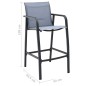 vidaXL 5-tlg. Gartenbar-Set Schwarz und Grau vidaXL 5-tlg. Gartenbar-Set Schwarz und Grau