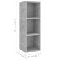 vidaXL 4-tlg. TV-Schrank-Set Betongrau Holzwerkstoff vidaXL 4-tlg. TV-Schrank-Set Betongrau Holzwerkstoff