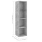 vidaXL 4-tlg. TV-Schrank-Set Betongrau Holzwerkstoff vidaXL 4-tlg. TV-Schrank-Set Betongrau Holzwerkstoff