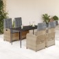 vidaXL 5-tlg. Garten-Essgruppe mit Kissen Beigemischung Poly Rattan vidaXL 5-tlg. Garten-Essgruppe mit Kissen Beigemischung Poly Rattan