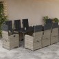 vidaXL 9-tlg. Garten-Essgruppe mit Kissen Hellgrau Poly Rattan vidaXL 9-tlg. Garten-Essgruppe mit Kissen Hellgrau Poly Rattan