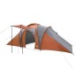 vidaXL Campingzelt 6 Personen Grau & Orange 576x238x193 cm 185T Taft vidaXL Campingzelt 6 Personen Grau & Orange 576x238x193 cm 185T Taft