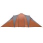 vidaXL Campingzelt 6 Personen Grau & Orange 576x238x193 cm 185T Taft vidaXL Campingzelt 6 Personen Grau & Orange 576x238x193 cm 185T Taft