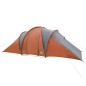 vidaXL Campingzelt 6 Personen Grau & Orange 576x238x193 cm 185T Taft vidaXL Campingzelt 6 Personen Grau & Orange 576x238x193 cm 185T Taft