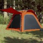 vidaXL Campingzelt 4 Personen Grau & Orange 240x221x160 cm 185T Taft vidaXL Campingzelt 4 Personen Grau & Orange 240x221x160 cm 185T Taft