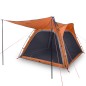 vidaXL Campingzelt 4 Personen Grau & Orange 240x221x160 cm 185T Taft vidaXL Campingzelt 4 Personen Grau & Orange 240x221x160 cm 185T Taft