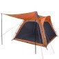 vidaXL Campingzelt 4 Personen Grau & Orange 240x221x160 cm 185T Taft vidaXL Campingzelt 4 Personen Grau & Orange 240x221x160 cm 185T Taft