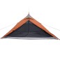 vidaXL Campingzelt 1 Person Grau & Orange 255x153x130 cm 185T Taft vidaXL Campingzelt 1 Person Grau & Orange 255x153x130 cm 185T Taft