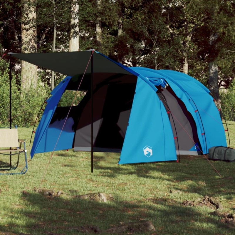 vidaXL Campingzelt 4 Personen Blau 420x260x153 cm 185T Taft vidaXL Campingzelt 4 Personen Blau 420x260x153 cm 185T Taft