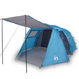 vidaXL Campingzelt 4 Personen Blau 420x260x153 cm 185T Taft