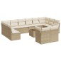 vidaXL 13-tlg. Garten-Sofagarnitur mit Kissen Beige Poly Rattan vidaXL 13-tlg. Garten-Sofagarnitur mit Kissen Beige Poly Rattan