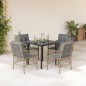 vidaXL 5-tlg. Garten-Essgruppe mit Kissen Beigemischung Poly Rattan vidaXL 5-tlg. Garten-Essgruppe mit Kissen Beigemischung Poly Rattan