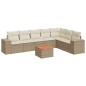 vidaXL 8-tlg. Garten-Sofagarnitur mit Kissen Beige Poly Rattan vidaXL 8-tlg. Garten-Sofagarnitur mit Kissen Beige Poly Rattan