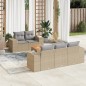 vidaXL 6-tlg. Garten-Sofagarnitur mit Kissen Beige Poly Rattan vidaXL 6-tlg. Garten-Sofagarnitur mit Kissen Beige Poly Rattan