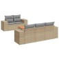 vidaXL 6-tlg. Garten-Sofagarnitur mit Kissen Beige Poly Rattan vidaXL 6-tlg. Garten-Sofagarnitur mit Kissen Beige Poly Rattan