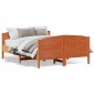 vidaXL Massivholzbett mit Kopfteil Wachsbraun 135x190 cm Kiefer vidaXL Massivholzbett mit Kopfteil Wachsbraun 135x190 cm Kiefer