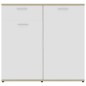 vidaXL Sideboard Weiß Sonoma-Eiche 80x36x75 cm Holzwerkstoff vidaXL Sideboard Weiß Sonoma-Eiche 80x36x75 cm Holzwerkstoff