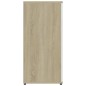 vidaXL Sideboard Weiß Sonoma-Eiche 80x36x75 cm Holzwerkstoff vidaXL Sideboard Weiß Sonoma-Eiche 80x36x75 cm Holzwerkstoff