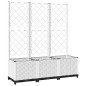 vidaXL Pflanzkübel mit Rankgitter Weiß 120x40x136 cm PP vidaXL Pflanzkübel mit Rankgitter Weiß 120x40x136 cm PP