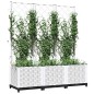 vidaXL Pflanzkübel mit Rankgitter Weiß 120x40x136 cm PP vidaXL Pflanzkübel mit Rankgitter Weiß 120x40x136 cm PP
