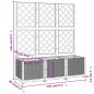 vidaXL Pflanzkübel mit Rankgitter Weiß 120x40x136 cm PP vidaXL Pflanzkübel mit Rankgitter Weiß 120x40x136 cm PP