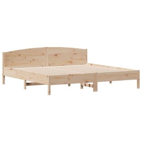 vidaXL Massivholzbett mit Kopfteil 200x200 cm Kiefer